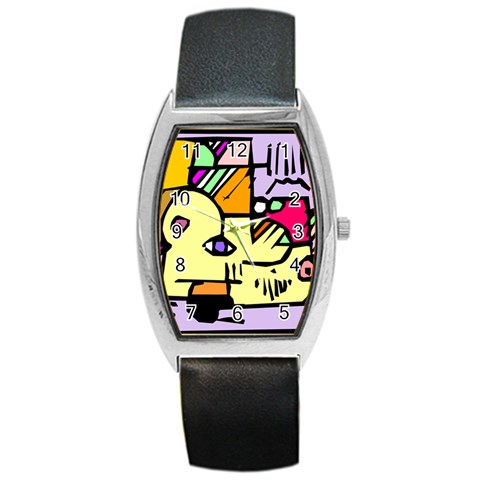 Fighting The Fog Tonneau Leather Watch from ArtsNow.com Front