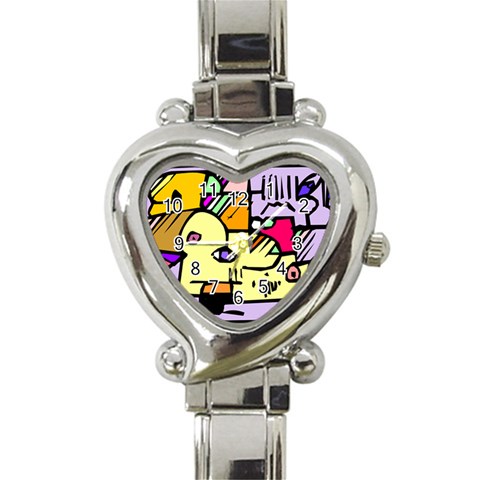 Fighting The Fog Heart Italian Charm Watch  from ArtsNow.com Front