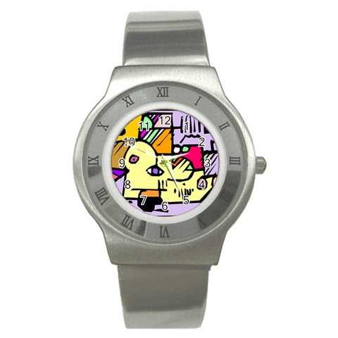 Fighting The Fog Stainless Steel Watch (Slim) from ArtsNow.com Front
