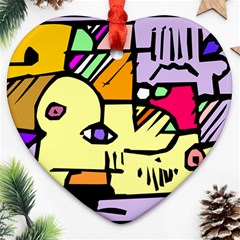 Fighting The Fog Heart Ornament (Two Sides) from ArtsNow.com Front