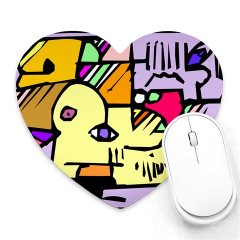 Fighting The Fog Mouse Pad (Heart) from ArtsNow.com Front
