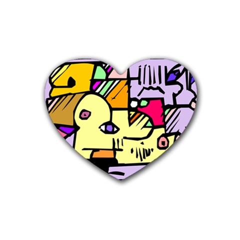 Fighting The Fog Drink Coasters (Heart) from ArtsNow.com Front