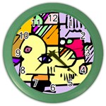 Fighting The Fog Wall Clock (Color)