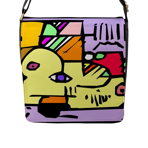 Fighting The Fog Flap Closure Messenger Bag (Large) from ArtsNow.com Front