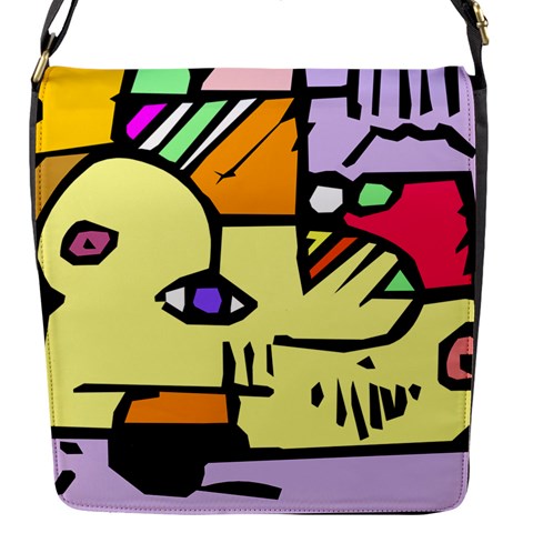 Fighting The Fog Flap Closure Messenger Bag (Small) from ArtsNow.com Front