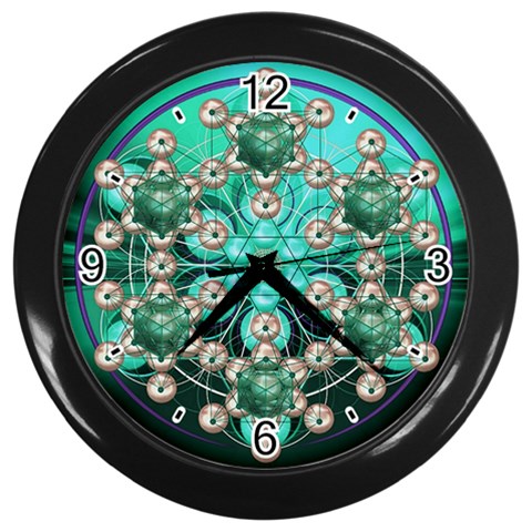 Grailcode2 Wall Clock (Black) from ArtsNow.com Front