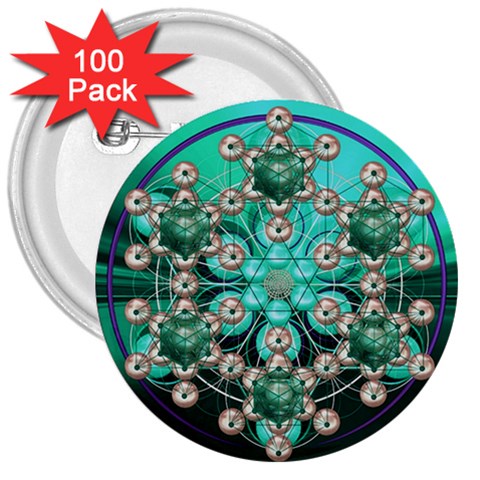 Grailcode2 3  Button (100 pack) from ArtsNow.com Front