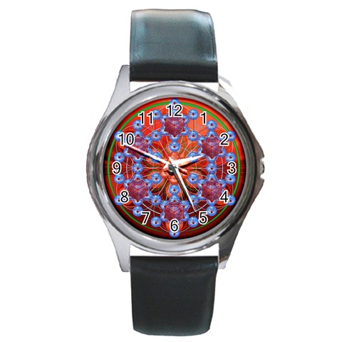 Grailcode2 Round Metal Watch from ArtsNow.com Front