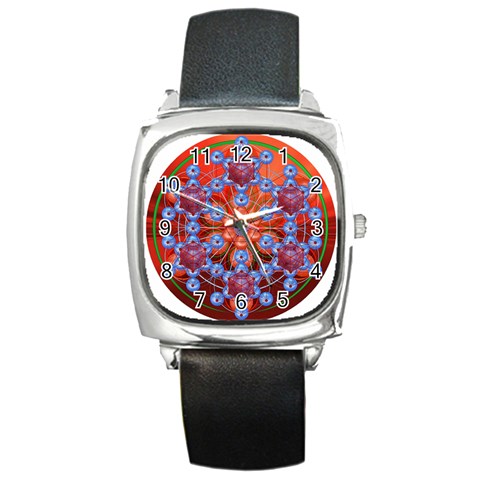 Grailcode2 Square Metal Watch from ArtsNow.com Front