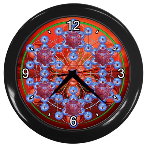 Grailcode2 Wall Clock (Black) from ArtsNow.com Front