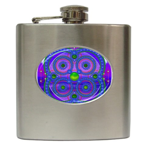 Grailcode4 Hip Flask (6 oz) from ArtsNow.com Front