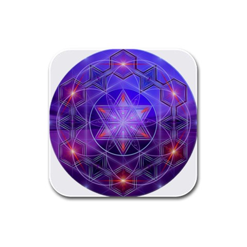Gratitude Rubber Square Coaster (4 pack) from ArtsNow.com Front