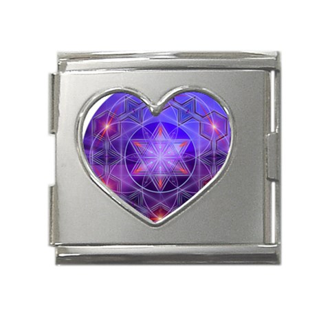 Gratitude Mega Link Heart Italian Charm (18mm) from ArtsNow.com Front