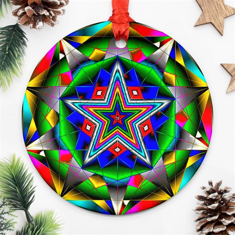 Icosidodecahedron Ornament (Round) from ArtsNow.com Front