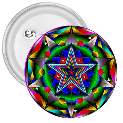 Icosidodecahedron 3  Button from ArtsNow.com Front