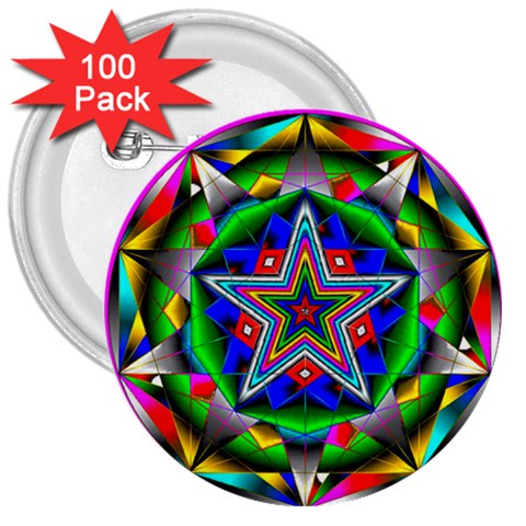 Icosidodecahedron 3  Button (100 pack) from ArtsNow.com Front