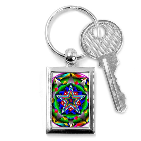 Icosidodecahedron Key Chain (Rectangle) from ArtsNow.com Front