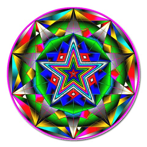 Icosidodecahedron Magnet 5  (Round) from ArtsNow.com Front