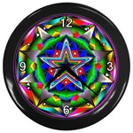 Icosidodecahedron Wall Clock (Black)