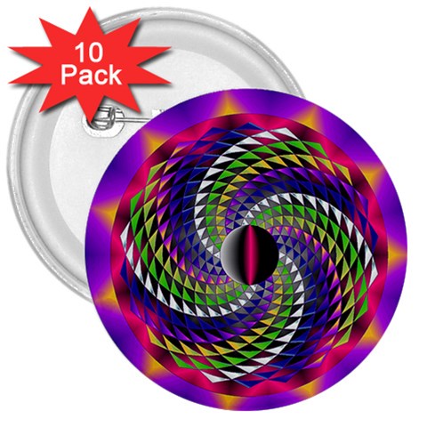 Infinity 3  Button (10 pack) from ArtsNow.com Front