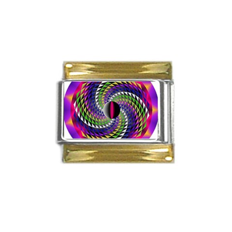 Infinity Gold Trim Italian Charm (9mm) from ArtsNow.com Front