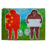 2 Yeh Ren,text & Flag In Forest  Cosmetic Bag (XXL)