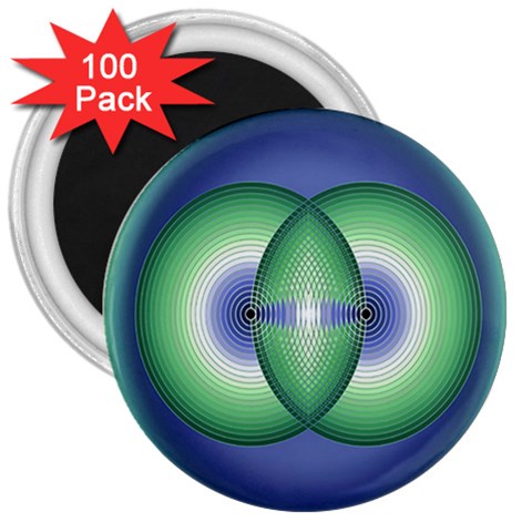 Interconnection 3  Magnet (100 pack) from ArtsNow.com Front