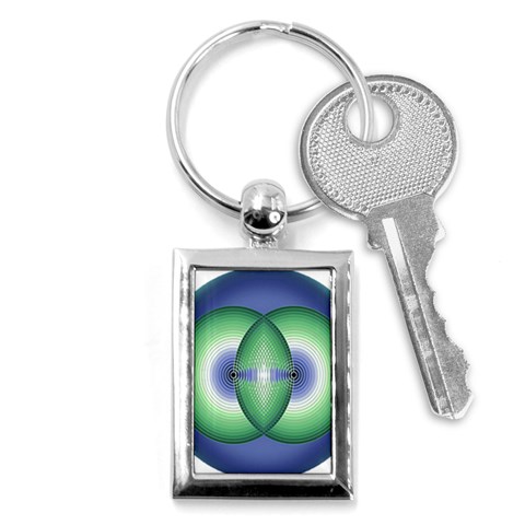 Interconnection Key Chain (Rectangle) from ArtsNow.com Front