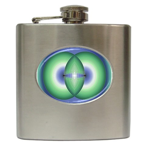Interconnection Hip Flask (6 oz) from ArtsNow.com Front