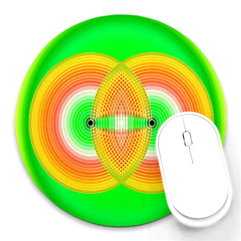 Interconnection Round Mousepad from ArtsNow.com Front
