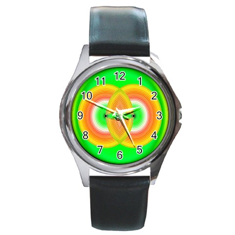 Interconnection Round Metal Watch from ArtsNow.com Front