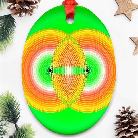 Interconnection Ornament (Oval) from ArtsNow.com Front