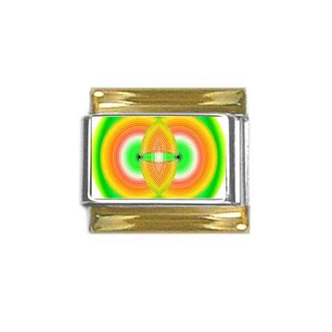 Interconnection Gold Trim Italian Charm (9mm) from ArtsNow.com Front