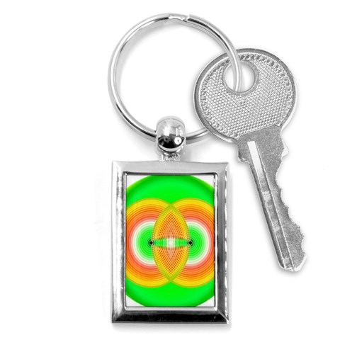 Interconnection Key Chain (Rectangle) from ArtsNow.com Front