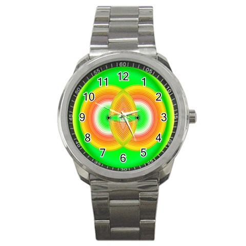 Interconnection Sport Metal Watch from ArtsNow.com Front