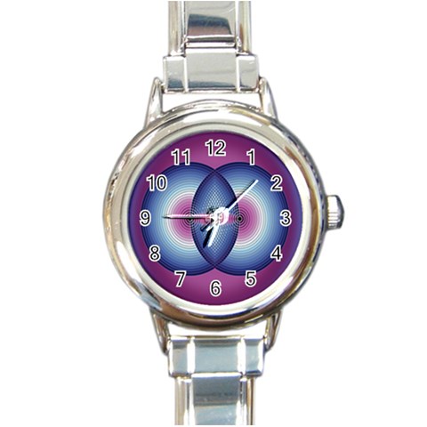 Interconnection Round Italian Charm Watch from ArtsNow.com Front