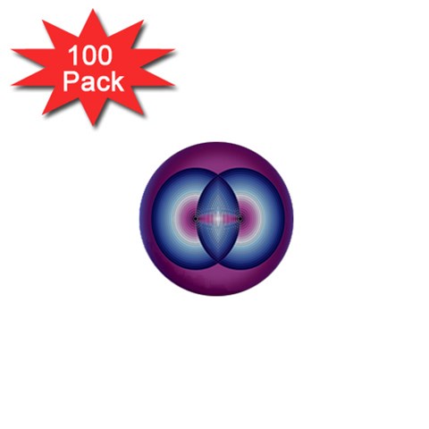 Interconnection 1  Mini Button (100 pack)  from ArtsNow.com Front