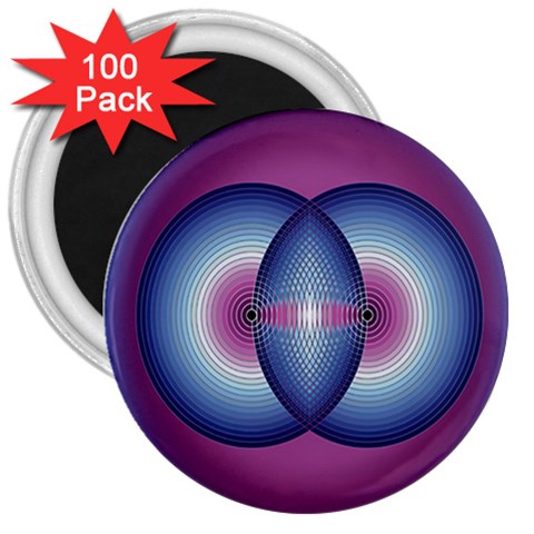 Interconnection 3  Magnet (100 pack) from ArtsNow.com Front
