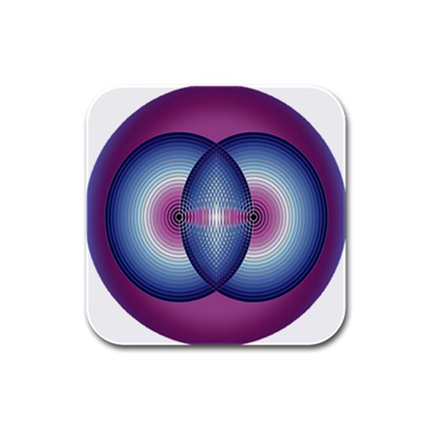 Interconnection Rubber Square Coaster (4 pack) from ArtsNow.com Front