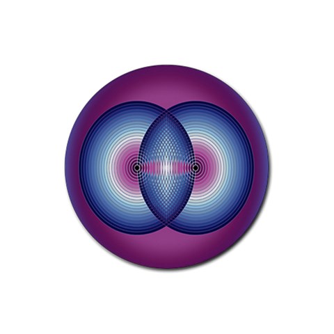 Interconnection Rubber Round Coaster (4 pack) from ArtsNow.com Front