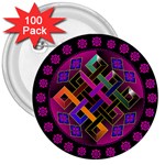 Endless Knot 3  Button (100 pack)