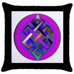 EndlessKnot_2 Throw Pillow Case (Black)