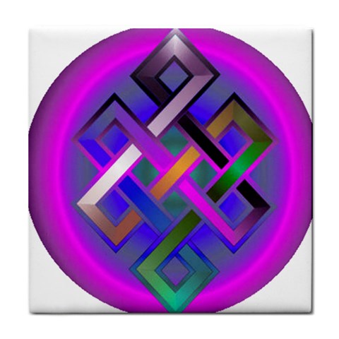 EndlessKnot_2 Tile Coaster from ArtsNow.com Front