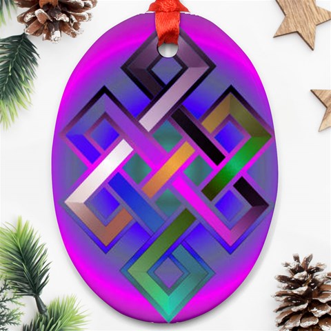 EndlessKnot_2 Ornament (Oval) from ArtsNow.com Front