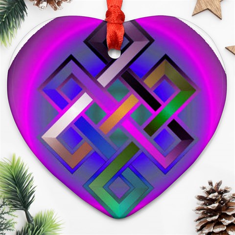 EndlessKnot_2 Ornament (Heart) from ArtsNow.com Front