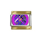 EndlessKnot_2 Gold Trim Italian Charm (9mm)