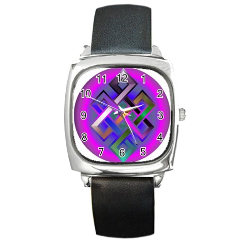 EndlessKnot_2 Square Metal Watch from ArtsNow.com Front
