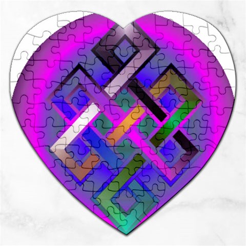 EndlessKnot_2 Jigsaw Puzzle (Heart) from ArtsNow.com Front