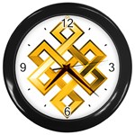 Endless Knot gold Wall Clock (Black)