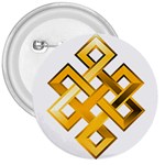 Endless Knot gold 3  Button